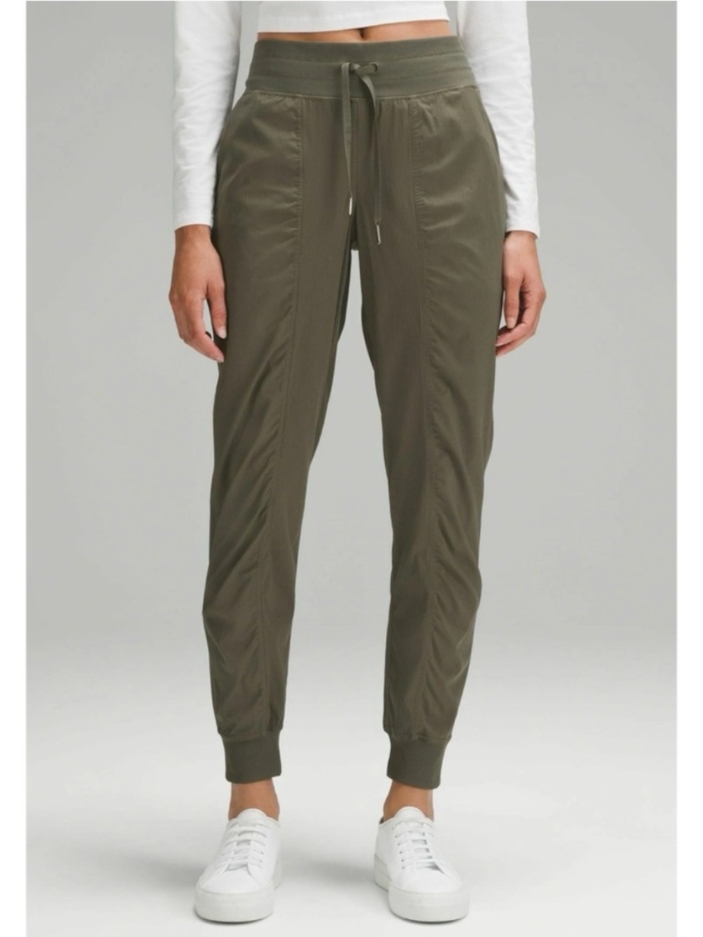 Lululemon Dance Studio Mid-Rise Jogger Olive Green Size 4 Athletic Yoga